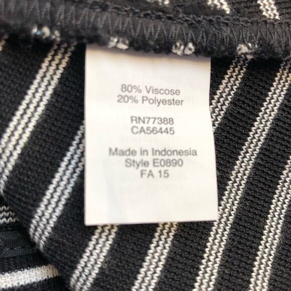 Madewell Black White Stripe Gallerist Fit Flare Dress Small - Picture 11 of 16